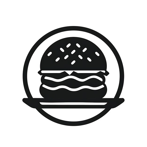 Photo a drawing of a hamburger on a white background