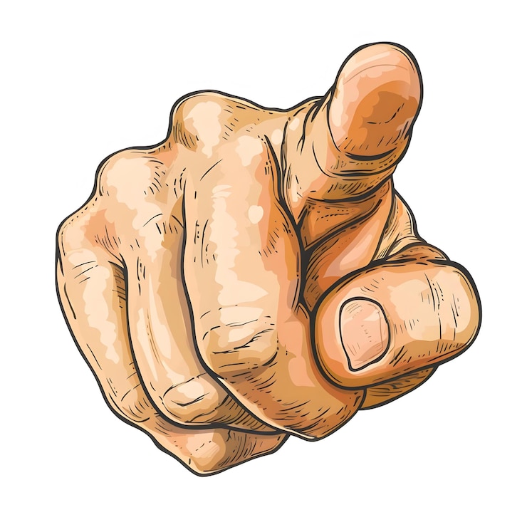 Photo 指と書かれた手の絵