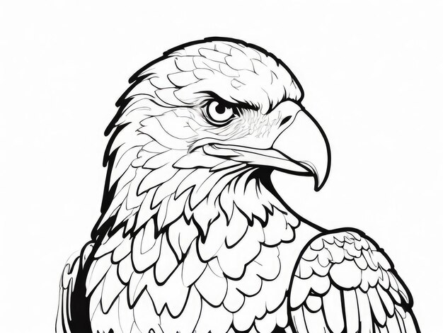 a drawing of a hawk with a white background that says  eagle