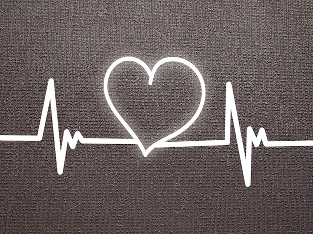 Drawing of the heart and pulse diagram on boardxA