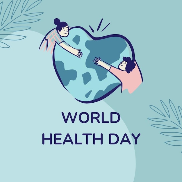 Photo a drawing of a heart that says world healthy day