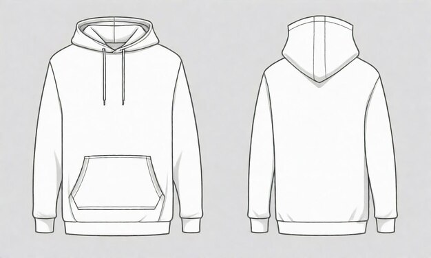 Photo a drawing of a hoodie with a hoodie on it