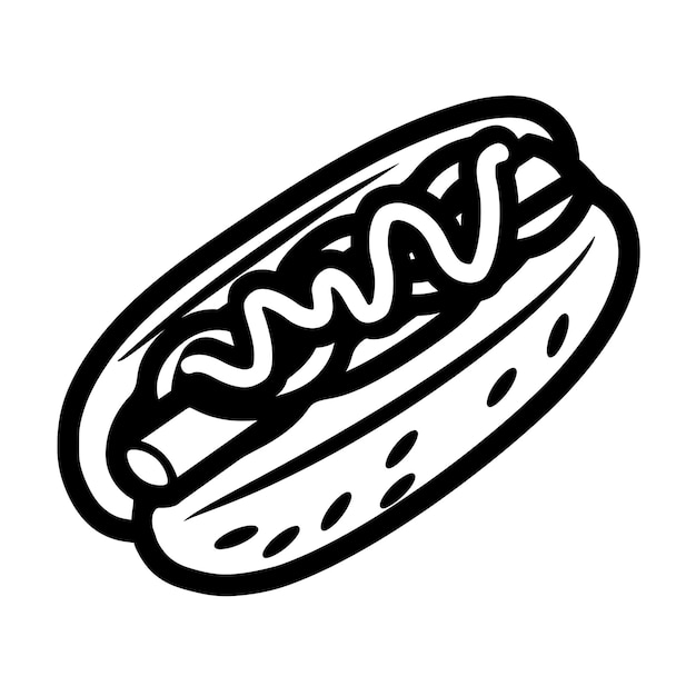 Photo a drawing of a hot dog with the letters zb on it