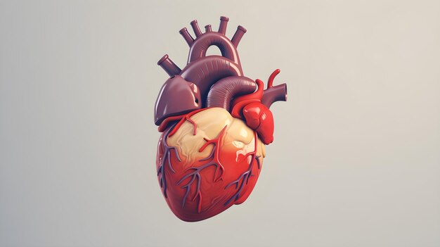 A drawing of a human heart