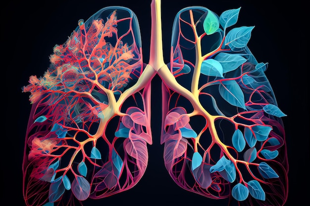 A drawing of a human lungs with the words " the word lung " on the bottom right.