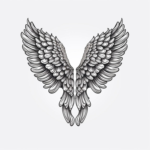 a drawing of a large wing with a large wing on it generative ai