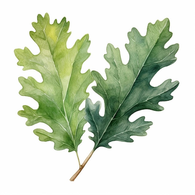 a drawing of a leaf with the word  oak  on it