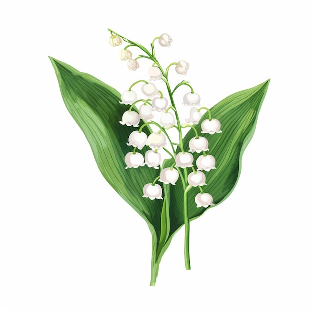 A drawing of lily of the valley