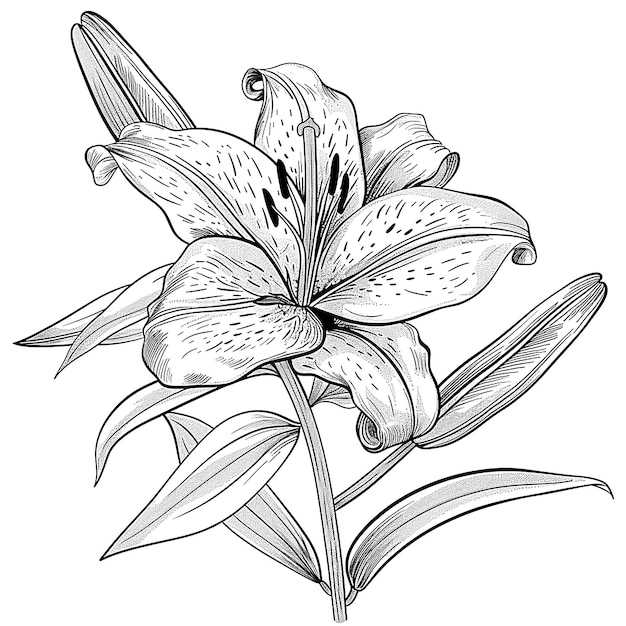 a drawing of a lily with the name lily on it