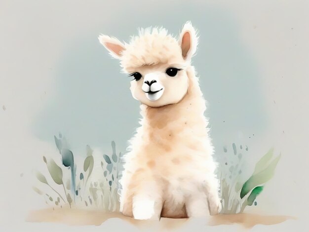 a drawing of a llama that is called alpaca