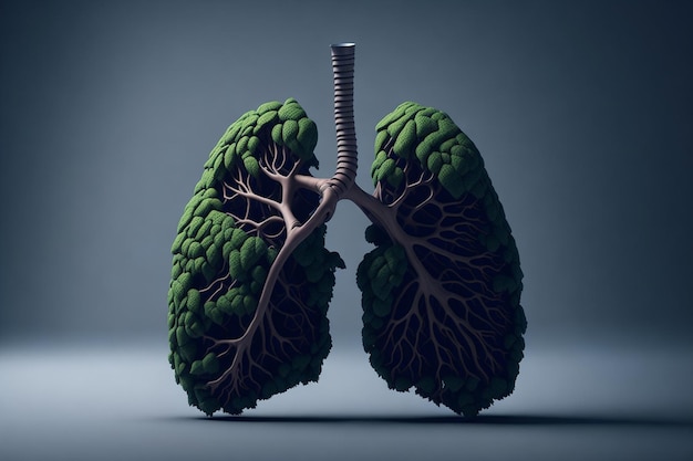 A drawing of a lung with the word lung on it