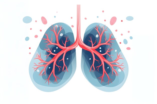 Photo a drawing of a lungs