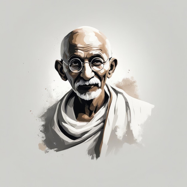 Simple Line Drawing Mahatma Gandhi Stock Vector (Royalty, 54% OFF-saigonsouth.com.vn