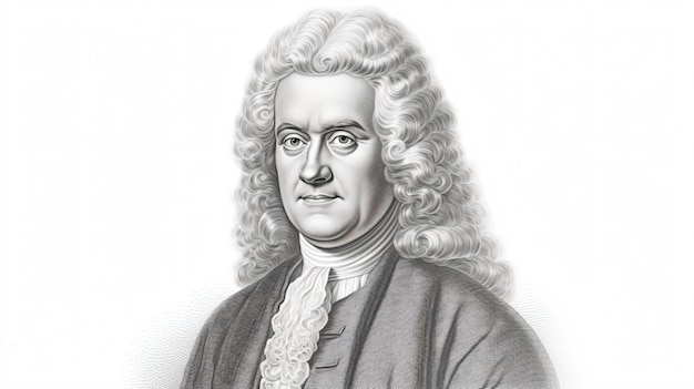 Photo a drawing of a man with a long hair