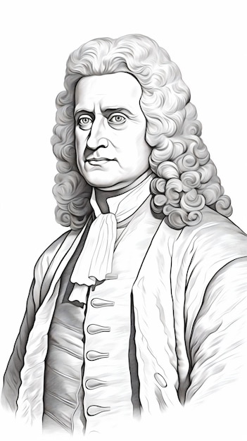 a drawing of a man with a long hair