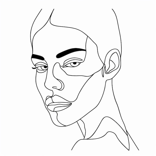 a drawing of a man with a mustache on his face generative ai