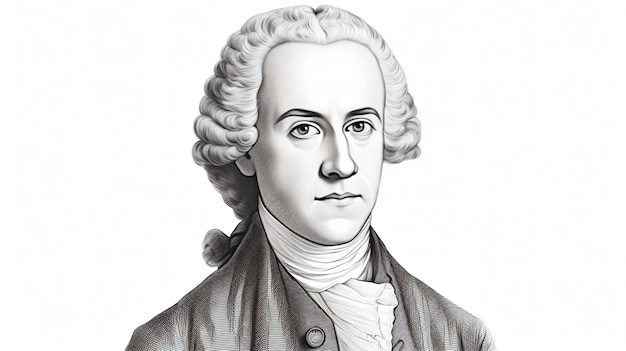 Photo a drawing of a man with a white hair