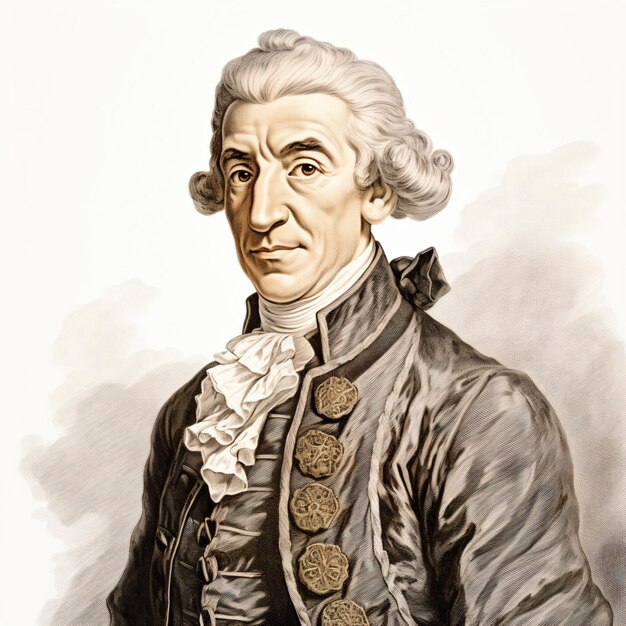 Photo a drawing of a man with a white hair