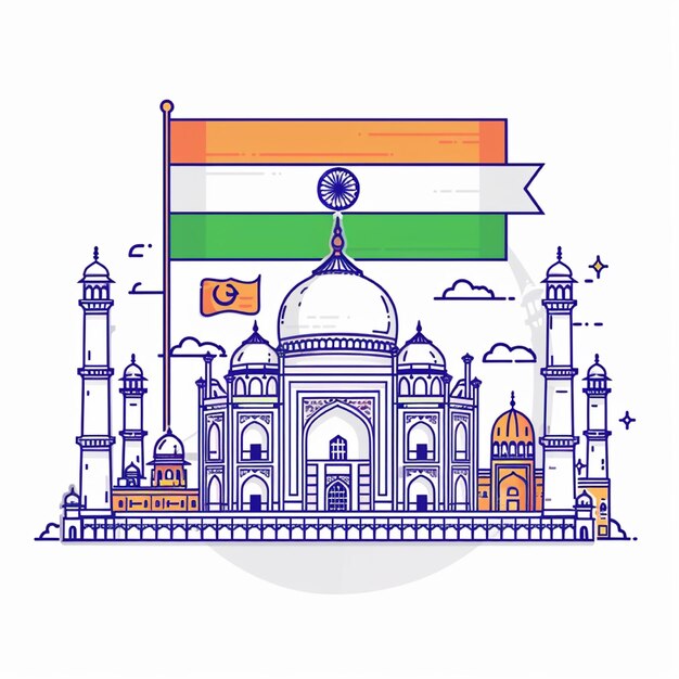 indian independence day colouring pages