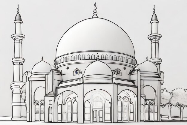 Drawing of a mosque