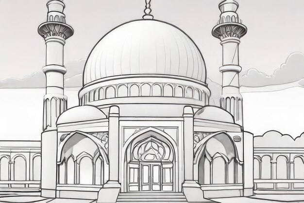 Drawing of a mosque