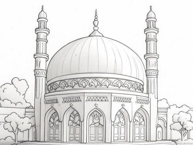 Drawing of a mosque