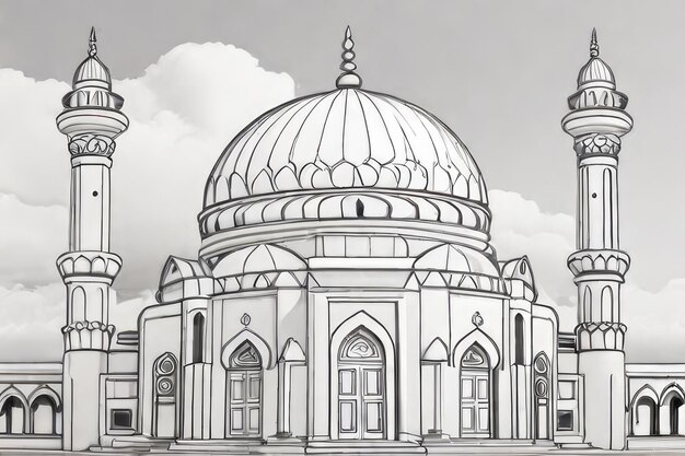 Drawing of a mosque