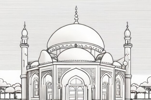 Drawing of a mosque