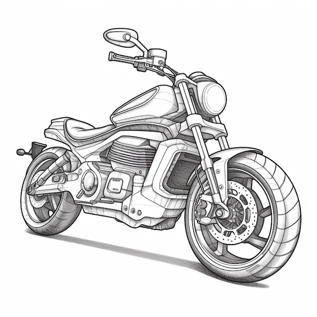 PUSHING MOTORCYCLE WITH THE FRONT WHEEL - SPEED DRAWING #RENATOGARCIA 