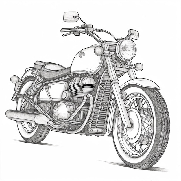 PUSHING MOTORCYCLE WITH THE FRONT WHEEL - SPEED DRAWING #RENATOGARCIA 