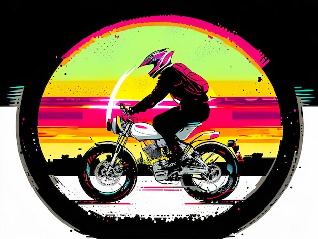 Photo a drawing of a motorcycle with the word dirt bike on it.