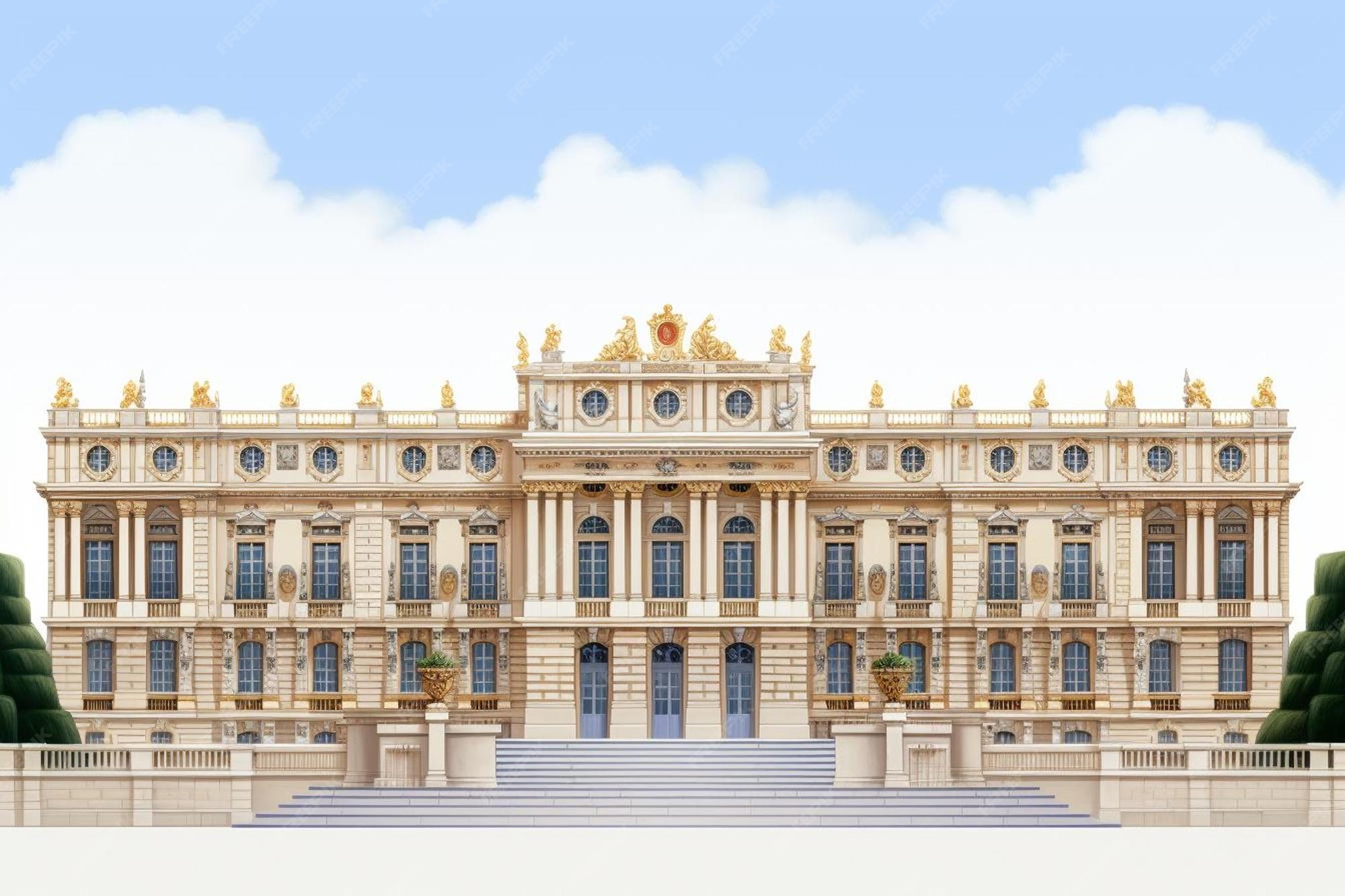 Premium Photo A drawing of the palace of the royal palace.