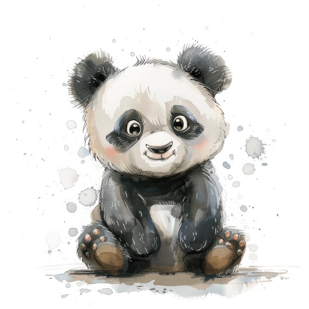 a drawing of a panda bear with the words  panda  on it