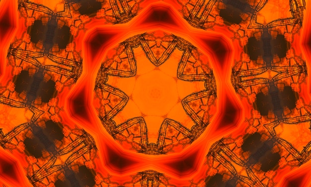 Рисунок рисунка на оранжевом фоне оранжевый полигональный калейдоскоп, состоящий из треугольников. геометрический фон в стиле оригами с градиентом. дизайн для вашего бизнеса.