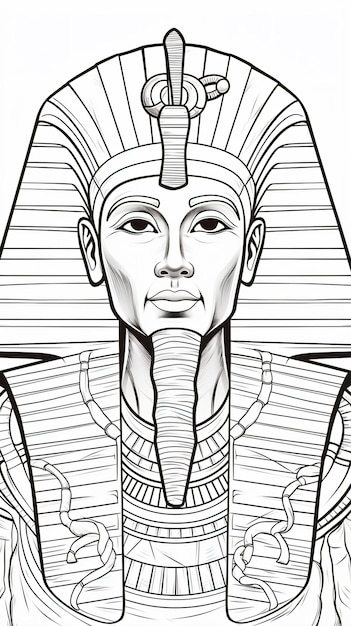 Photo a drawing of a pharaoh mask