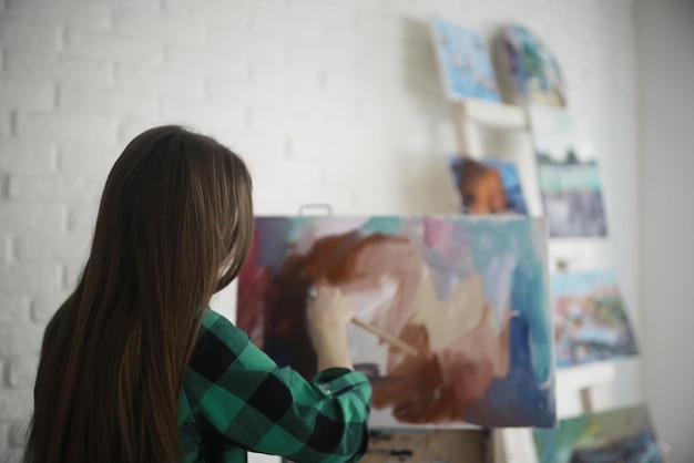 그림 그리기 창의적인 초상화 아티스트 프로세스