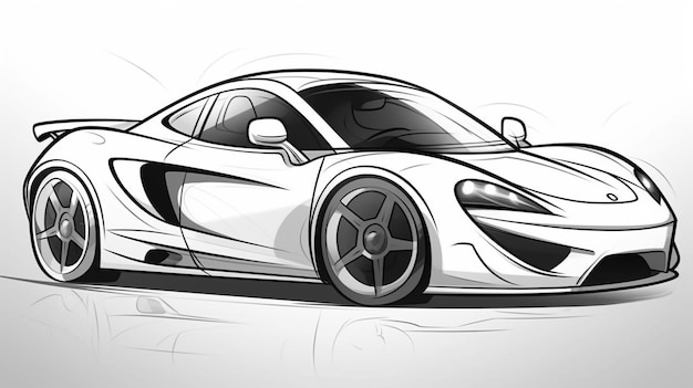初売りセール a of drawing A porsche image AI-generated Premium | spyder 918 イラスト