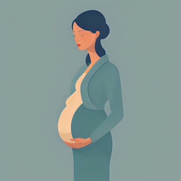 Drawing of a pregnant woman