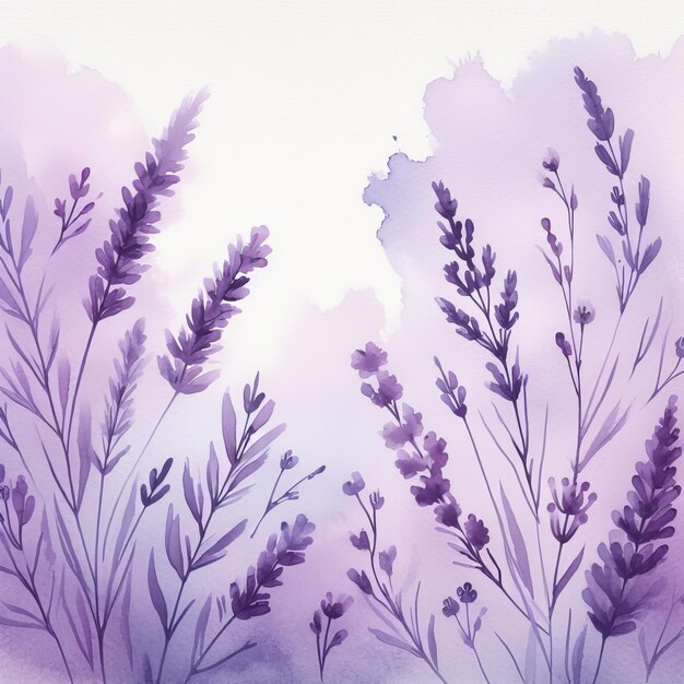 a drawing of purple flowers with the word lavender on it