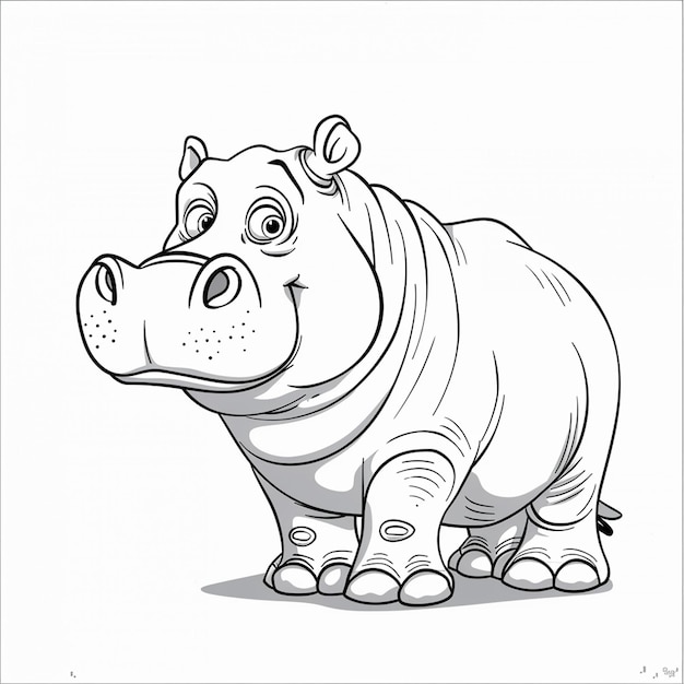 その上に顔が描かれた犀の絵