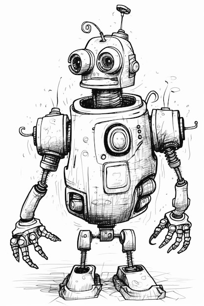 A drawing of a robot