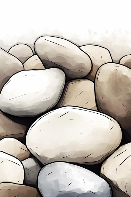 A drawing of rocks with the words " rocks " on it.