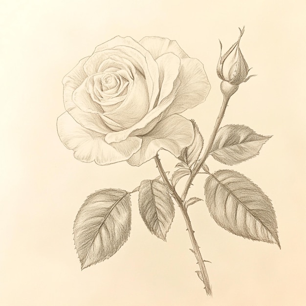 Photo a drawing of a rose that has the name rose on it