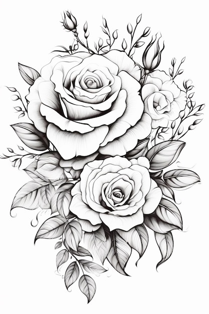 Share 170+ rose flower drawing super hot