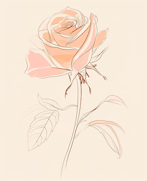 a drawing of a rose with the title  rose  on it