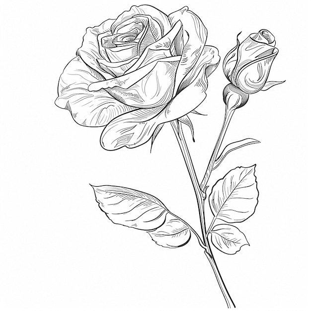 a drawing of roses with the words rose on it