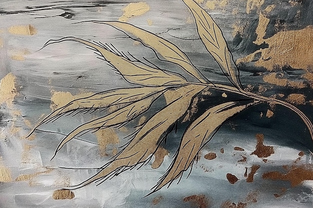 a drawing of a sea weed with the seaweed on it