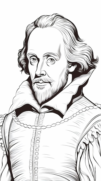 a drawing of shakespeare character