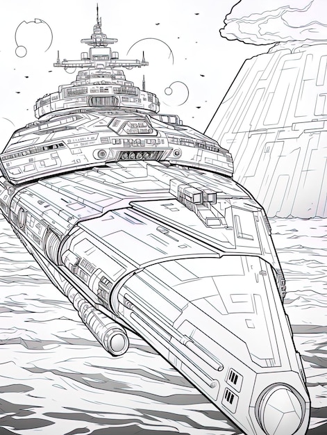 Foto un disegno di una nave chiamata new york.