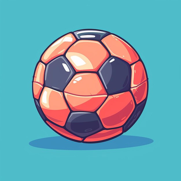 Photo a drawing of a soccer ball with the word soccer on it